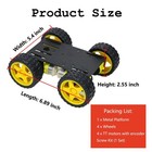Premium 4wd Smart Robot Car Chassis Platform Kit For Arduino  Raspberry Pi  M   