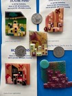 Vintage Jewelry Lot Lucinda Pin House Cityscape City Buildings Some On Card 5pc