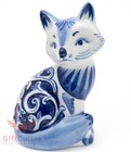 Porcelain Gzhel Fox Figurine           