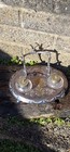 Antique 19th-century Inkwell Pen Stand Silver Plated With Glass