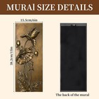 Evrucexul Vintage Floral Wall Sculpture  Antique Bronze Resin Wall Art With O   