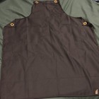 Black Canvas Work Bib Apron Solid Utility Pockets W  Grommets Unisex