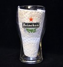 2 Retro Matching Original Heineken Beer Glasses Advertising