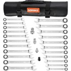 72 Tooth Ratchet Wrench Set Chrome Vanadium Steel Sae Metric Tool Portable New