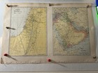 Vintage Middle East Map Plate     Arabia   Palestine transjordan 1938