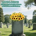 Artificial Cemetery Flowers For Grave headstone Flower Saddle Silk Sunflowers   
