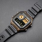 Casio Ae-1200whd  Royale World Time Watch Mod  Gold Filter  Negative Display