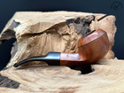 Brebbia Silver Extra 624 Smooth Bent Bulldog Smoking Pipe
