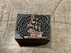 Printing Letterpress Printers Block Antique Copper Sailing Tall Ship  2439 