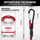 5-piece 24 Inch Bungee Cords With Carabiner Hooks  Heavy Duty Rubber Elastic Tie