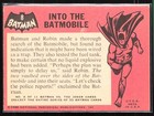 1966 Topps Batman Black Bat Logo  8 Into The Batmobile - Set Break  Ex ex 