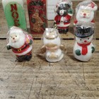 Vintage Holiday Candles Christmas Novelty New Santa Snowman Noel Angel Box Lot