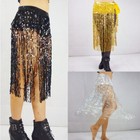 Belly Dance Hip Skirt Wrap Tassel Sequin Hip Scarf Belt Halloween Party Costume