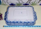 Roseville Gerald Henn Spongeware 9x13 Baking Casserole Dish gorgeous Blue  4 Qt 