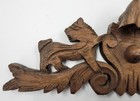 Antique French Carved Wood Lion Pediment Furniture Wall Decor 42cm 16 5  Long