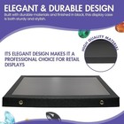 Novel Box Large Jewelry Display Case 50 Gem Jars Clear Lid Black Foam Box