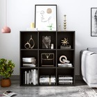9-cube Storage Shelf Bookcase - Wooden 3-tier Free Standing Open Bookshelf Fo   