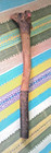 Penobscot Root Hand Carved Birch Wood War Club Burl Ball Bird Heads Appx 20 In