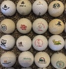100 Golf Balls Course Country Club Logos Collectible-shangri La-vintage-mixed