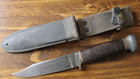 Vtg Usn Mark 1 Rh  pal  -35 Fighting Knife And Usn Mk-1 Sheath Ww Ii