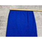 Unbranded Pencil Skirt Women Petite 8 Blue Solid Elastic Waist Textured Slit Usa
