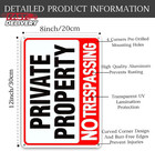 4 Pack Large No Trespassing Signs Private Property  8x12 Inch Rust Free Aluminum
