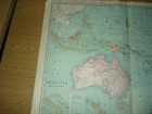 1910 Oceania Large Map 20 X 27 Inches Rand Mcnally Business Atlas Australia nz