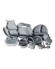 15pcs  silicon Baby Feeding Set Bowl Plate Spoon Forks Sippy Cup Bib Pacifier  