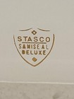 Vintage 1950 s Nos Rare Elongated White Toilet Seat W  Chrome Hinges - Stasco
