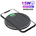 15w Wireless Fast Charger Charging Pad Dock For Samsung Galaxy Iphone Cell Phone