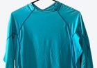 Nrs Women s Xl Long Sleeve Crew Neck Upf 50  Rash Guard Rafting Shirt Teal