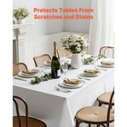 Uimoso 90x132 Inch White Rectangular Tablecloth For Weddings  Parties  6 Pack