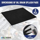 2026 Upgraded 2 Pcs 22  Oil Drain Splash Pad  Square Oil Splash Pad  Suitable 