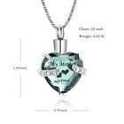 Crystal Heart Urn Necklace For Mother For Ashes Cremation Jewelry Ashes Keepsake