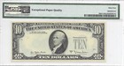 1977a  10 San Francisco Frn  Pmg 64 Epq  Overprint On Back Error Banknote 