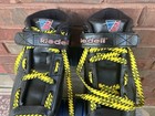 Riedell R3 Cayman Black Roller Skates Size 8 Sonar Flat Out Wheels Caution Race