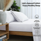 Queen Size Fitted Sheet Only White  100  Egyptian Cotton 600 Thread Count  16  D