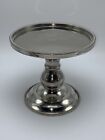 Godinger Silver Art Co Small 6    Diameter Cake Stand Large Candle Holder Plated