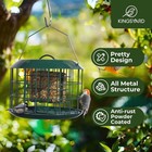 Squirrel Proof Metal Suet Bird Feeder - Double Cake Capacity Weatherproof Cage