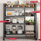 4-tier Rolling Storage Rack With Baskets  Metal Utility Shelf On Wheels  Kitchen