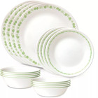 New Corelle Vitrelle Glass Spring Blossom Green 16-piece Dinnerware Set 1150499