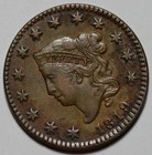 1819 Coronet Head Large Cent - Corrosion - Us 1c Copper Coin
