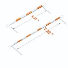 Orancl 8pcs 4-8 8ft Retractable Traffic Cone Bar Barrier For Secure Setup