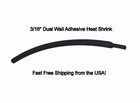  50 6  Pcs  3 16    4 8mm Black 3 1 Heat Shrink Tubing Adhesive Lined Dual Wall