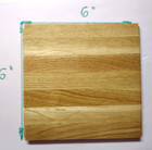 1 Hartco 6x6  Parquet Tile Oak Natural Desert Standard Color 7 Finger Strip Vtg