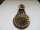 Vintage Leather Strap 1 English Brass Horse Medallion Bridle Equestrian
