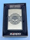Zippo Laser-etched Harley Davidson Skull Black Matte 29291