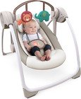 Ingenuity Soothe  n Delight Compact Portable 6-speed Plush Baby Swing With Music