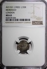 Morocco Abd Al   Aziz Silver Ah 1321 1903 1 20 Rial London Ngc Ms63 Y  18 1  44 