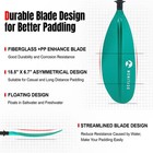 Wonitago Kayak Paddles With Aluminum Shaft And Reinforced Pp Blade  Floating    